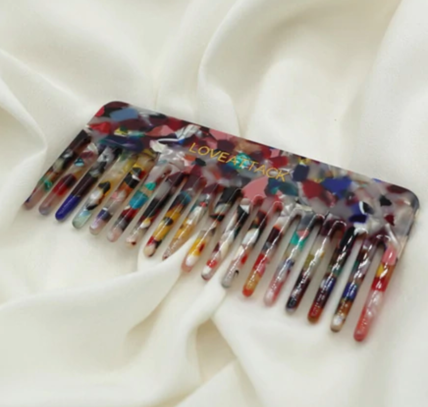 Cellulose Acetate Wide Tooth Detangling Hair Comb