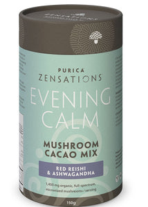 PURICA Zensations Evening Calm Red Reishi & Ashwagandha Mushroom Cacao Mix