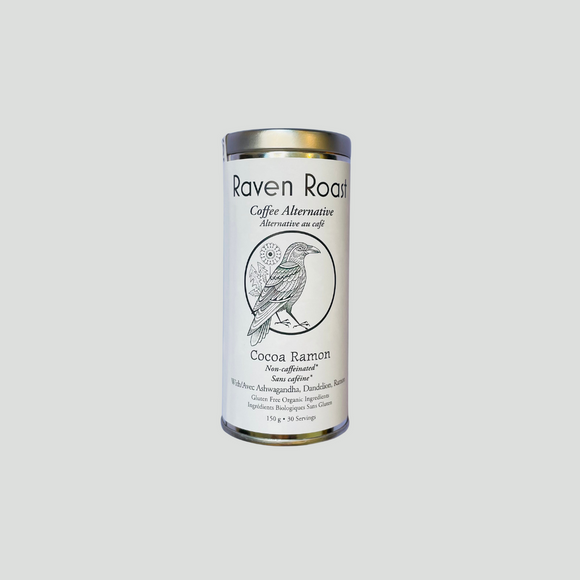 Raven Roast Cocoa Ramon (non-caffeinated),150g Tin- Refillable