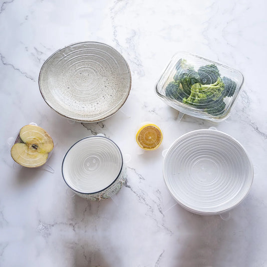 Set of 6 Reusable Silicone Dish Covers